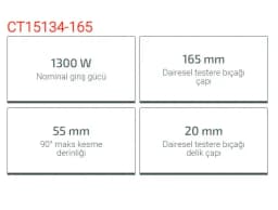 Crown Daire Testere 1300W 165Mm Ct15134-165