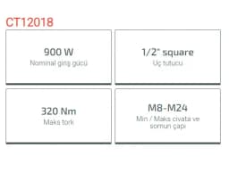 Crown Somun Sıkma 900W 1/2'' Ct12018