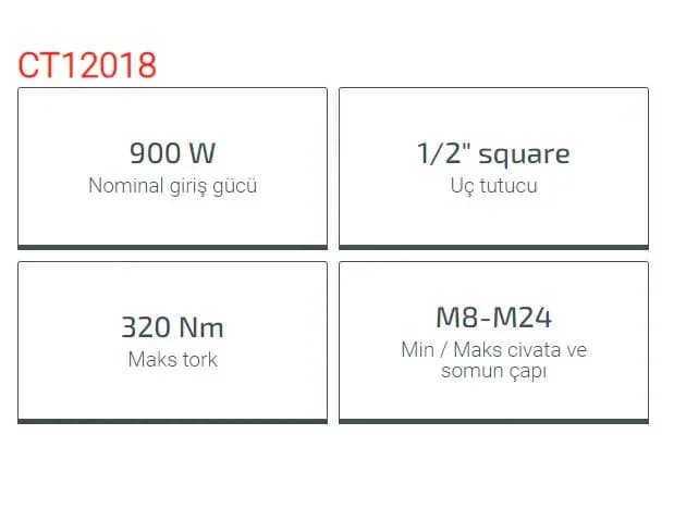 Crown Somun Sıkma 900W 1/2'' Ct12018
