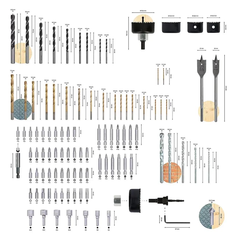 Bosch V-Line Matkap & Vidalama Karışık Aksesuar Seti 103 Parça - 2607017367