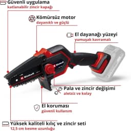 Einhell GE-PS 18/15 Li BL - Solo Akülü Dal Budama Testeresi - 4600040