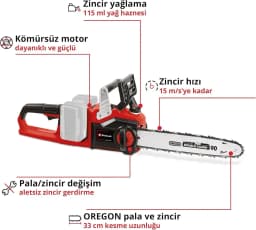 Einhell GE-LC 36/35 Li- Akülü Ağaç Kesme Makinesi 18V 4 x 2.5 Ah + Şarj Cihazı
