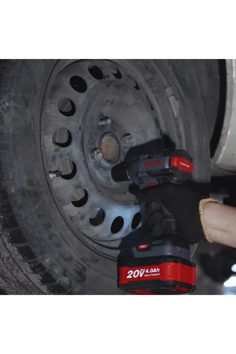 GROGH Kömürsüz Motorlu Akülü Darbeli Somun Sıkma 20V 4Ah GRX2042-4 BMC | Yüksek Torklu Şarjlı Somun Sıkma