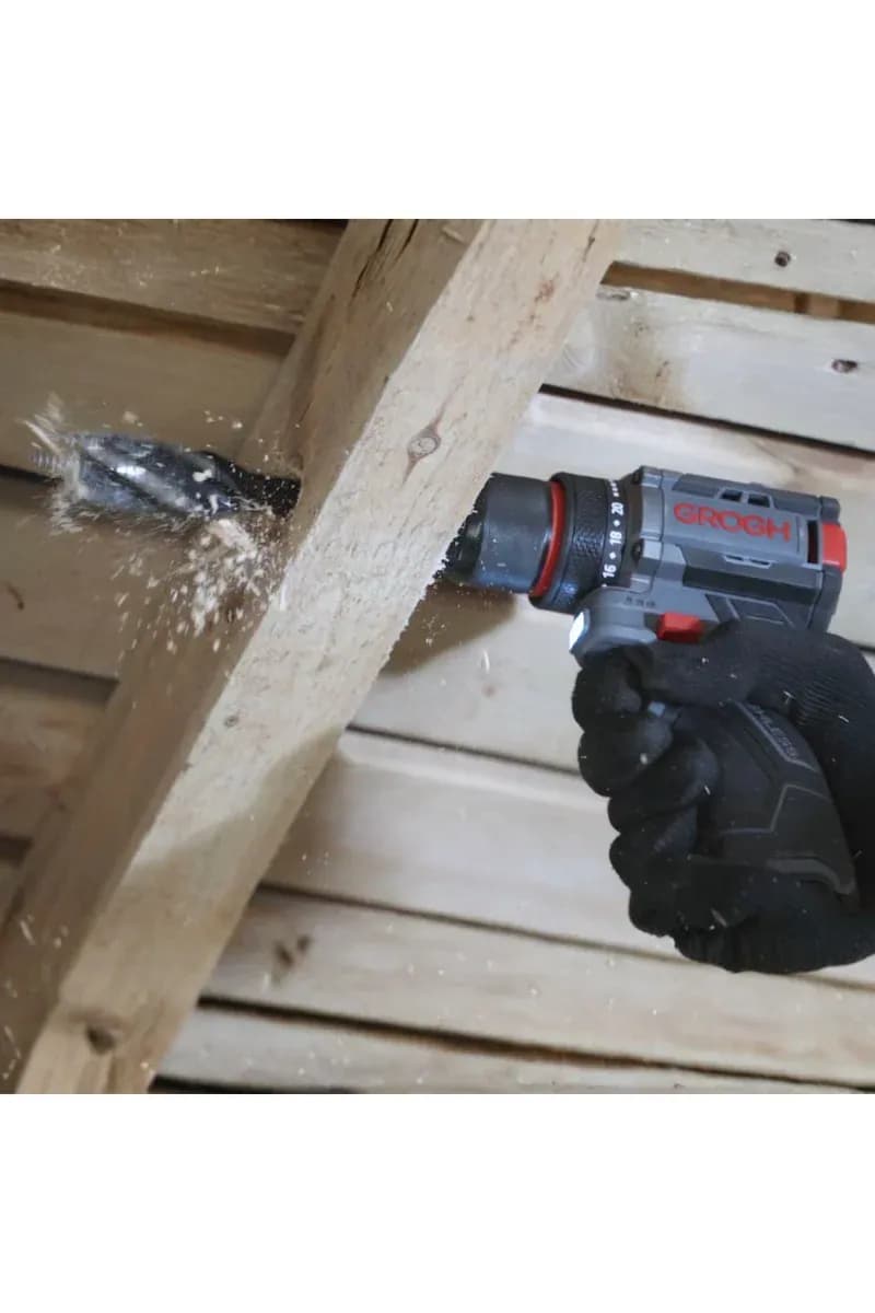GROGH Kömürsüz Motorlu Şarjlı Matkap 16V 2Ah - GRX1633-2 BMC | Çift Vitesli Akülü Vidalama