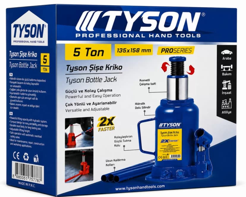 Tyson Şişe Kriko 5 Ton
