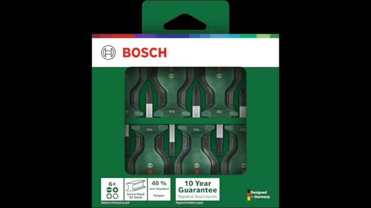 Bosch Kısa Tornavida Seti 6 Parça 1600A032UK