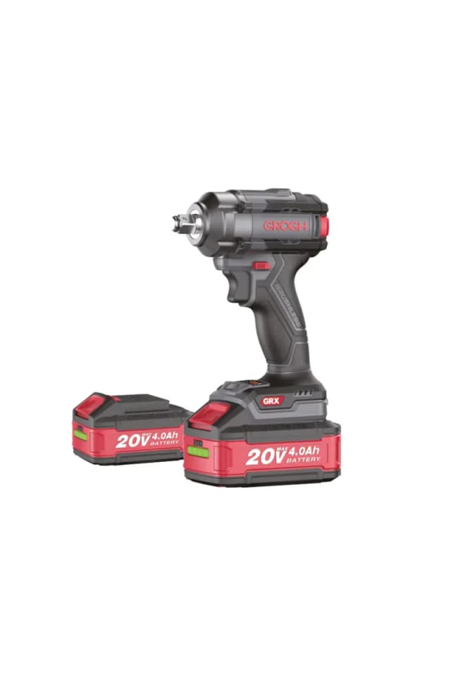 GROGH Kömürsüz Motorlu Akülü Darbeli Somun Sıkma 20V 4Ah GRX2042-4 BMC | Yüksek Torklu Şarjlı Somun Sıkma