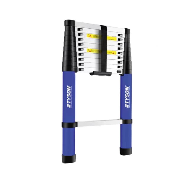 Tyson Pro Series Alüminyum Teleskopik Merdiven 290 cm 10 Basamak 150 Kg Kapasiteli - TYS9146